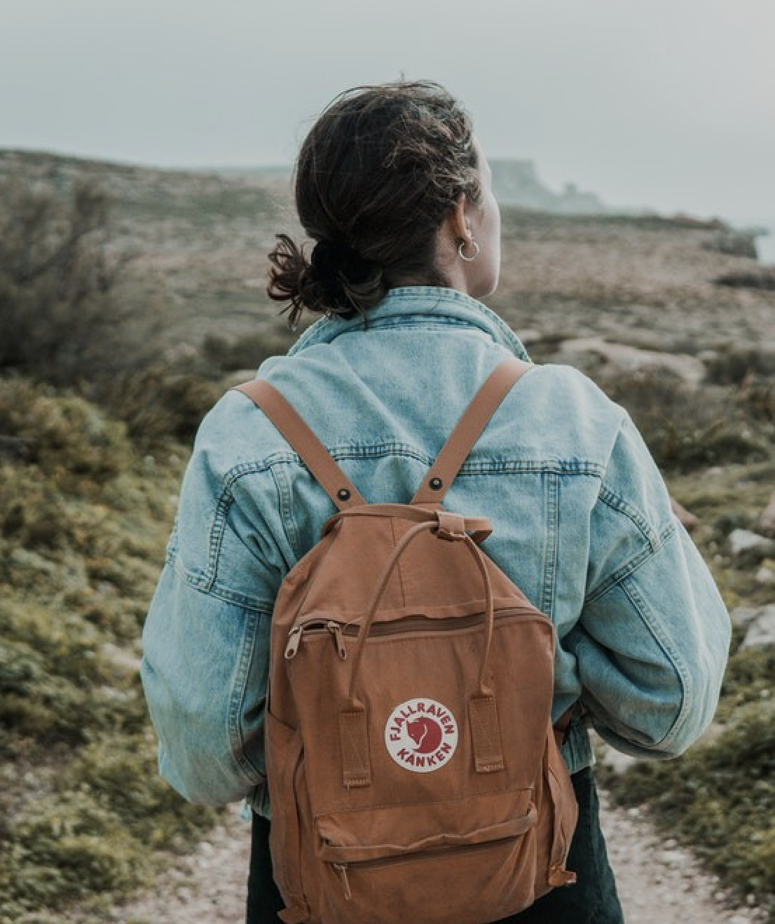girl with backpack